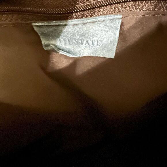 Vintage III State Handbag Medium Split Cowhide Leather Made In Italy Handbag - Picture 3 of 9